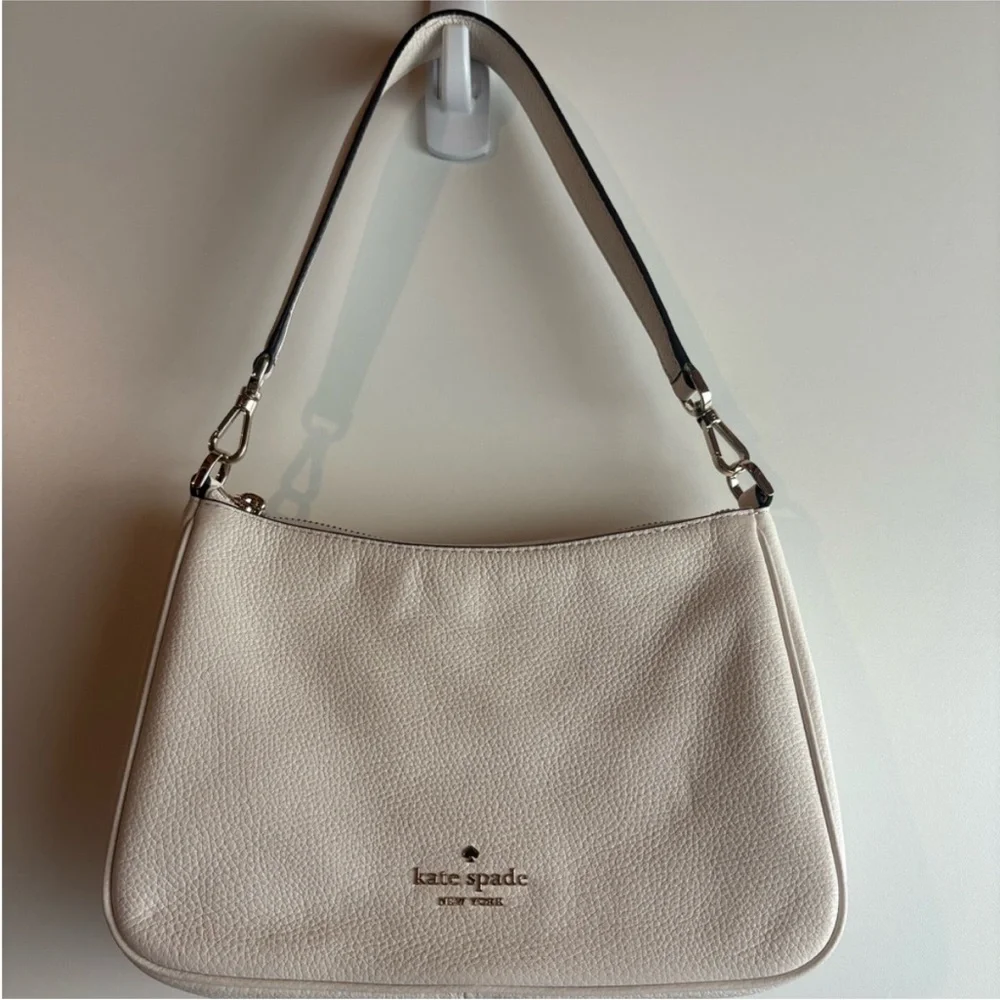 Kate Spade Rosie Shoulder Bag Parchment White Leather Purse KF086